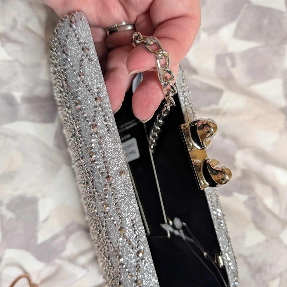 Imo Vegan Silver Crossbody Bag - Picture 3 of 6